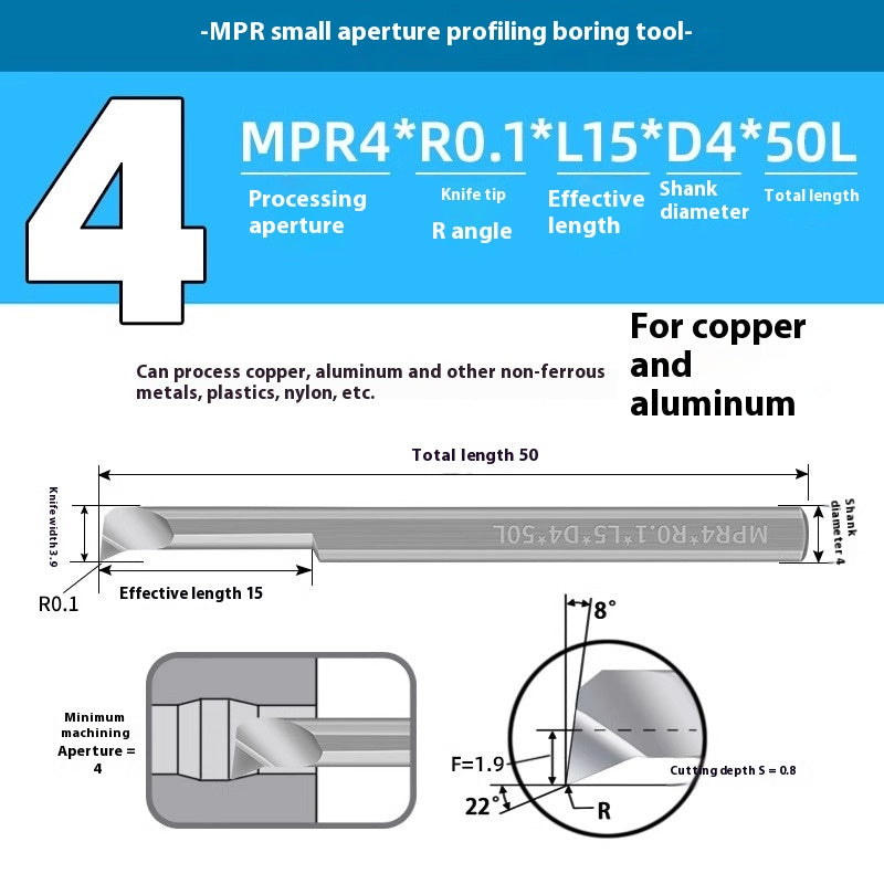 1129-CNC Small Bore Boring Tools MPR Copy Boring Turning Tools for Stainless Steel, Copper and Aluminum Lathe Micro Small Boring Tools Shandong Denso Pricision Tools Co.,Ltd.